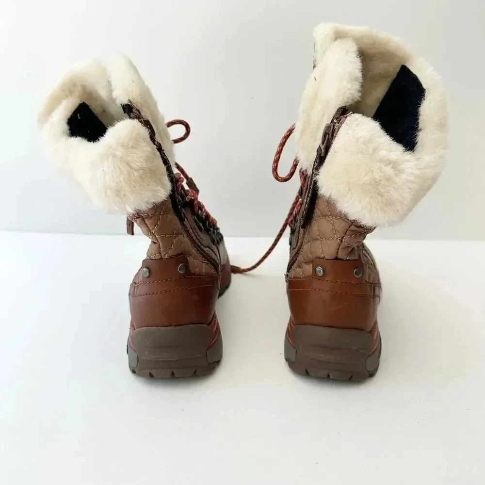 MERRELL Womens 5 Astoria Apres Brown Ski Winter Boots Polartec‎
